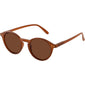 ROXANNE klassiske runde solbriller, brun