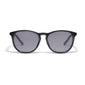 CAMILLA light frame sunglasses in black, featuring a classic design made from recycled ocean plastic, offering a trendy, lightweight feel with UVA/UVB protection.