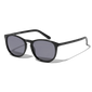 CAMILLA light frame sunglasses feature a classic design with a dark frame and smoky lenses, crafted from 75% recycled ocean plastic, offering UVA/UVB protection.