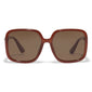 MILAN oversized retro solbriller brun
