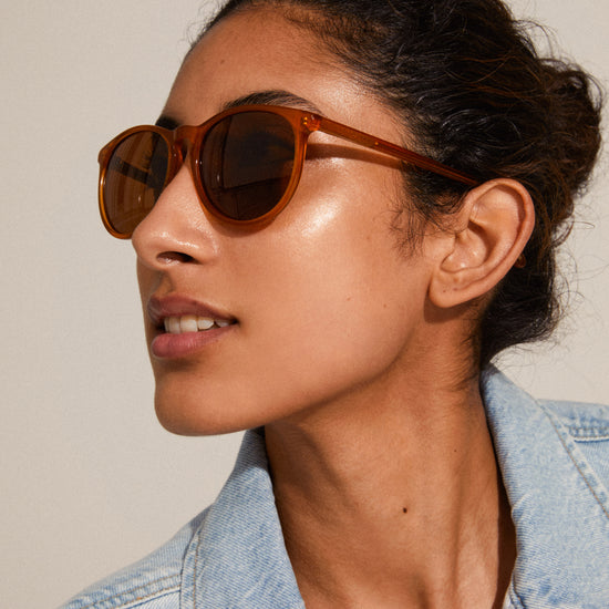 SAHARA classic acetate sunglasses light brown