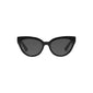 RAISA black sunglasses with a timeless cat-eye shape, perfect for elevating style. Made of 75% recycled plastic, offering UVA/UVB protection.