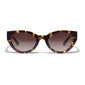 JUNA cat-eye sunglasses in tortoise brown, showcasing a retro-inspired design with a sleek frame and graduated lenses, embodying Pilgrim's blend of timeless and trendy style.
