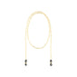 PAOLA chain for sunglasses, gold-plated, features a delicate cable-chain design with black adjustable rubber loops for easy attachment, adding style to your eyewear.