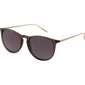VANILLE sunglasses with black frames and metal temples, featuring soft rounded lenses. Stylish and lightweight, ideal for summer with UVA/UVB protection.
