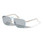 YANARA sunglasses blue/gold: Classic pilot design with blue lenses and colorful metal frames, offering UV400 protection. Ideal for stylish summer looks.