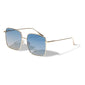 JONAN sunglasses with oversized design, featuring ice blue lenses and thin gold temples, perfect for summer style with UVA/UVB protection from Pilgrim.