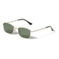 YEIDER sunglasses in green/gold, featuring dark green lenses and a classic aviator design, perfect for expressing personal style with a retro 70s vibe.