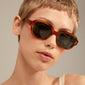 NELLA resirkulerte solbriller, skilpaddemønstret, brun/gull