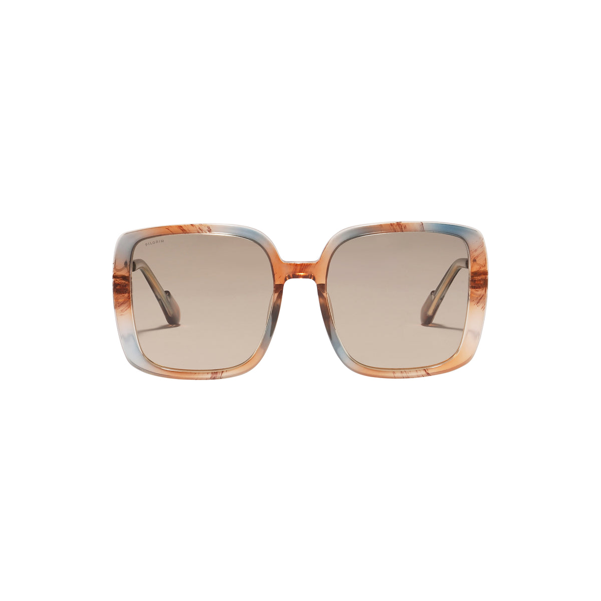 ALIET sunglasses multi/gold with oversized retro frames and golden temples, exuding a glamorous vintage vibe, perfect for adding charm to any summer outfit.