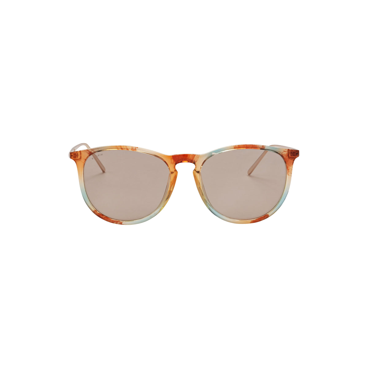 VANILLE sunglasses from Pilgrim; close-up of stylish, transparent frames with UVA/UVB protection, perfect for a trendy, timeless look.