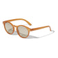 Kyrie sunglasses by Pilgrim feature a sleek design with light brown lenses, perfect for summer outings, offering UVA/UVB protection in a stylish, unique tomboy look.