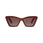 DAKOTA angular cat-eye sunglasses with a marked, angular frame, showcasing a chic design that enhances cheekbones, embodying Pilgrim's blend of timeless and trendy style.