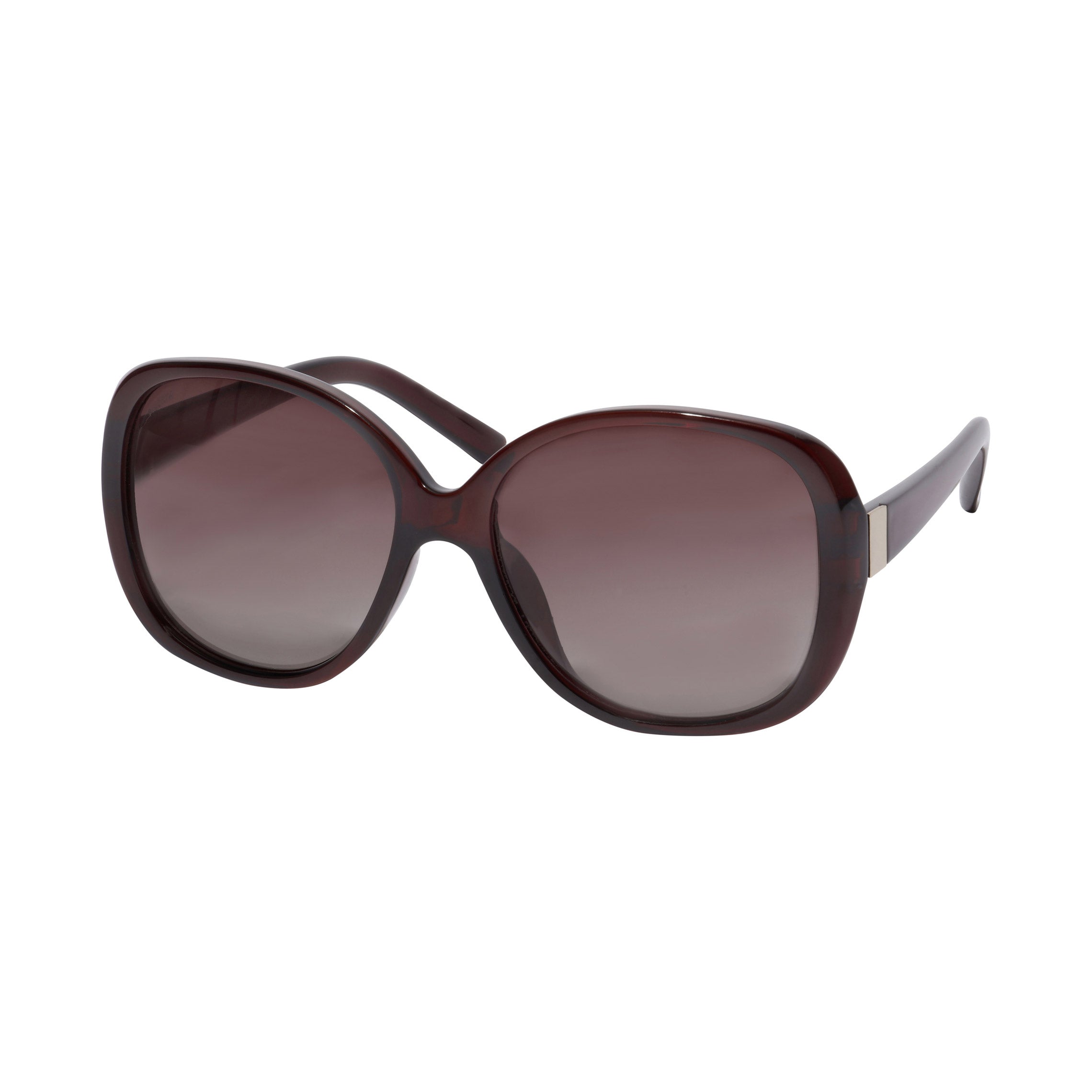 PARKER oversized retro sunglasses with a vintage-inspired design and graduated brown lenses, perfect for a glamorous, classy look.