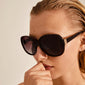 PARKER oversized retro sunglasses brown