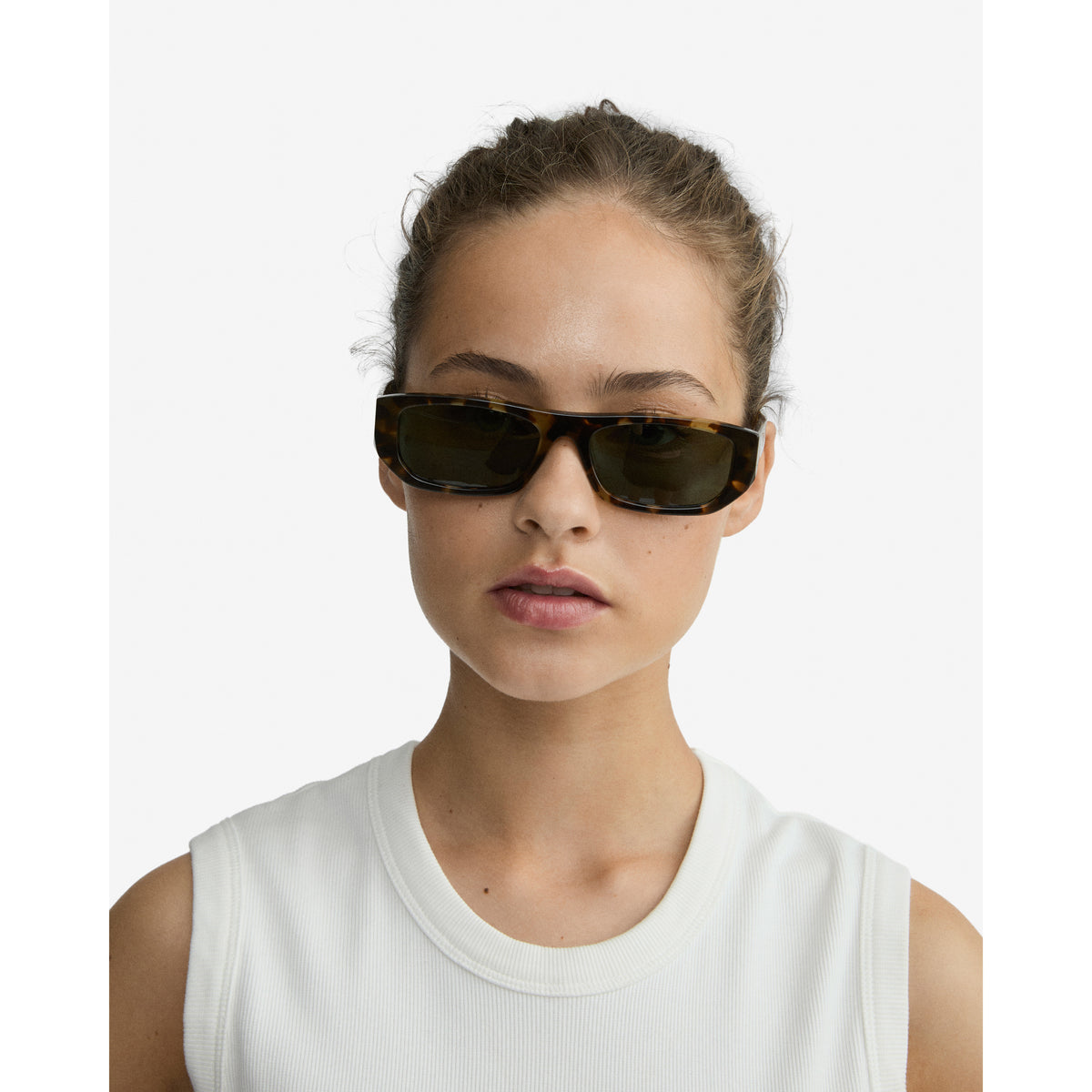 AINSLEY Sonnenbrille in braunem Schildpatt
