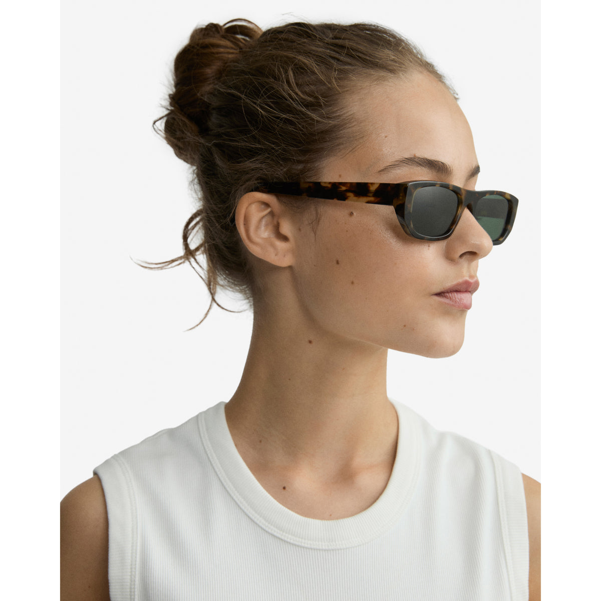 AINSLEY Sonnenbrille in braunem Schildpatt
