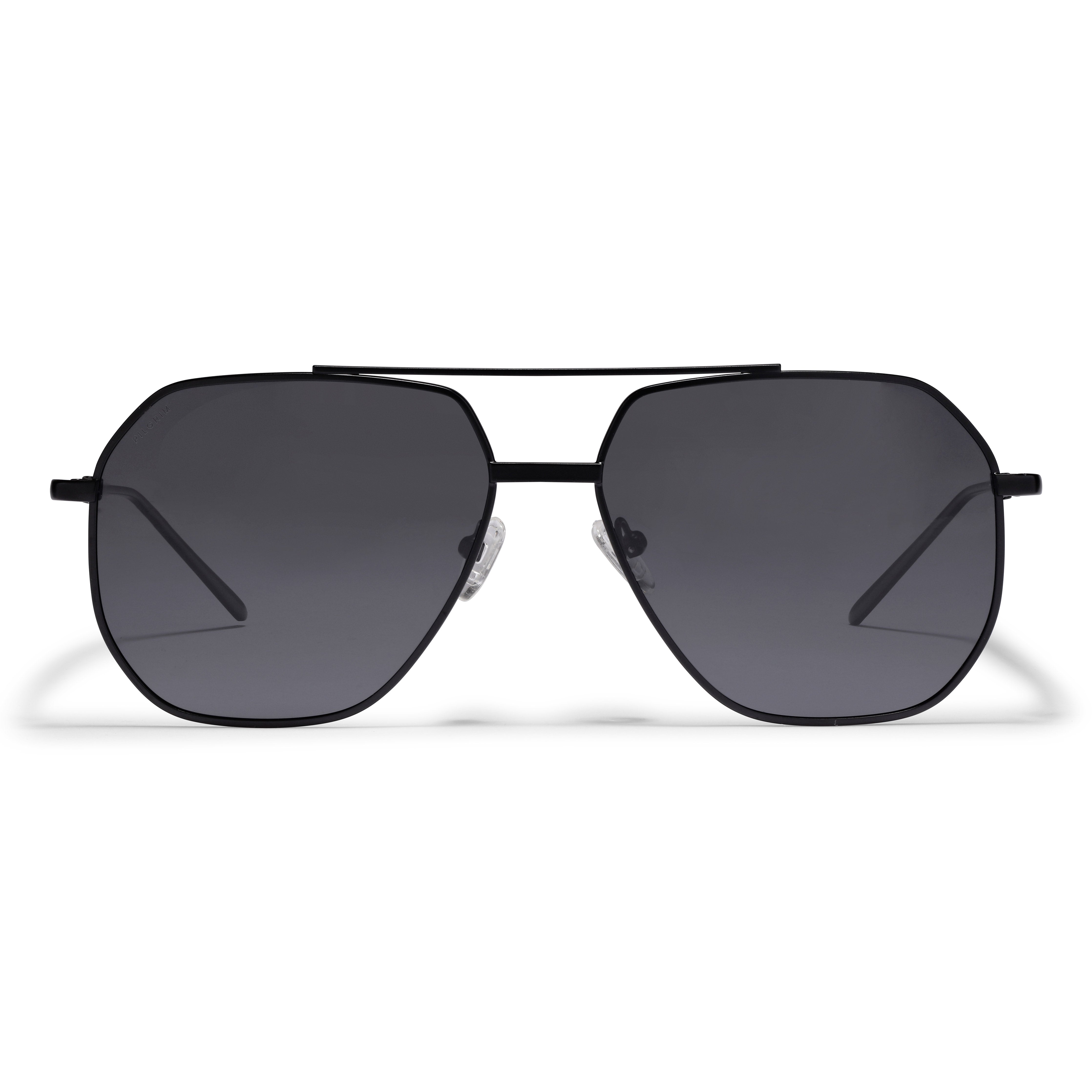 ANA sunglasses by Pilgrim featuring sleek metal frames in pilot design with angular shape, offering UVA/UVB protection and UV400 lenses.