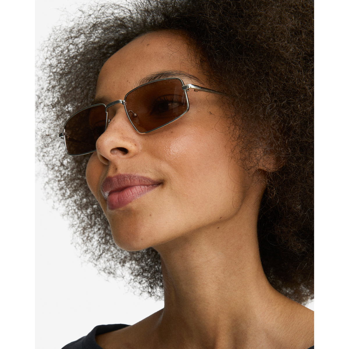 AMIYAH-Sonnenbrille in Braun/Silber