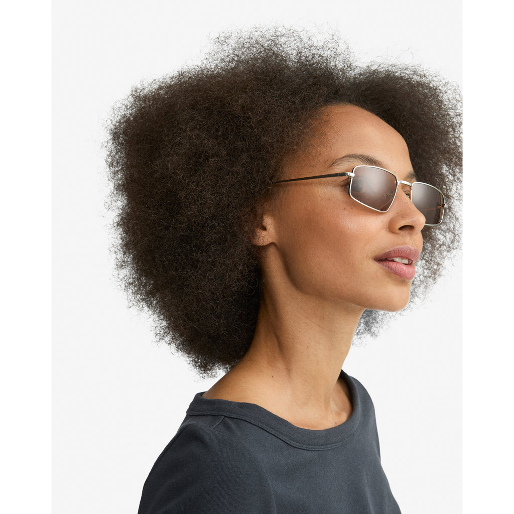 AMIYAH-Sonnenbrille in Braun/Silber