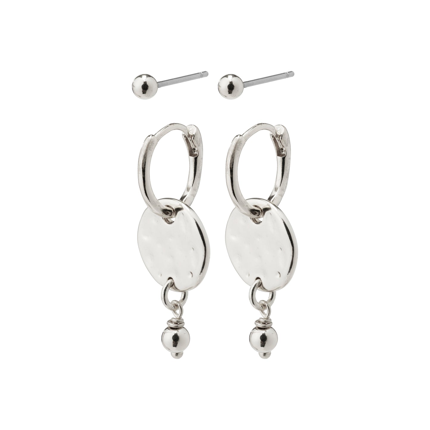 MSF gift set, coin hoops & earstuds silver-plated
