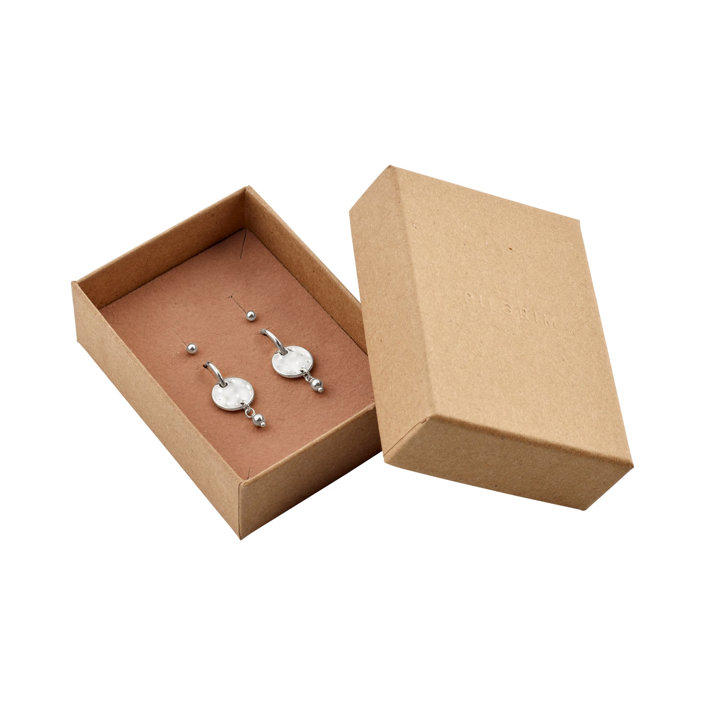 MSF gift set, coin hoops & earstuds silver-plated