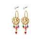MSF earrings 2-in-1 set gold-plated features colorful beaded pendants and gold-plated coin earrings, supporting Médecins Sans Frontières' life-saving work.