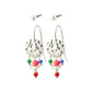 MSF earrings 2-in-1 set silver-plated, featuring colorful beaded designs, supporting Médecins Sans Frontières' life-saving work. Style individually or together for versatile looks.