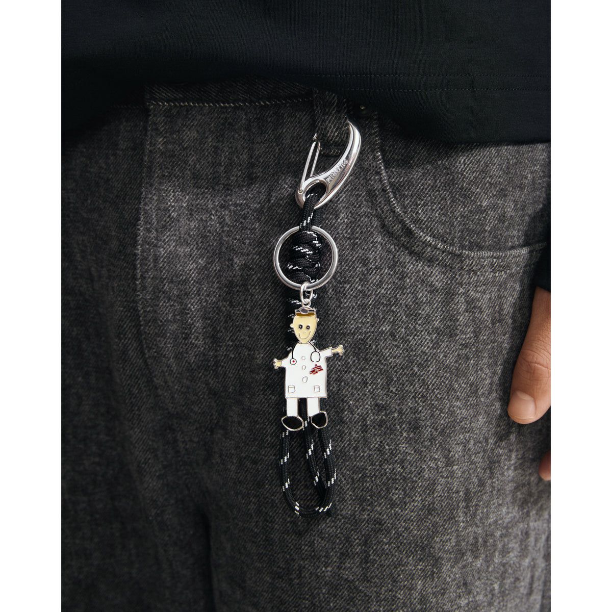 MSF keychain, silver-plated