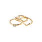 Gold-plated GIFT SET, 3-in-1 stack rings, showcasing elegant, simple designs for versatile style combinations from Pilgrim's stackable series.