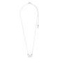 Silver-plated Necklace, Fri Af Misbrug, features a rectangular pendant with FRI and a logo, symbolizing support, on a sleek chain.