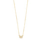 HARLAN gift set: Gold-tone necklace featuring interlocking ovals with crystals, matched with stud earrings. Minimalist design for elegant, day-to-night style.