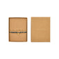 BELLAMY gift set featuring two bracelets: a twisted gold-plated chain and a blue bead strand with a gold-tone disc charm, in a kraft-board box.