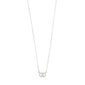 HARLAN gift set featuring a silver-plated necklace with interlocking circle pendant and matching stud earrings, adorned with sparkling Preciosa crystals, ideal for stylish gifting.