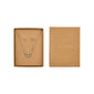HARLAN gift set: silver-plated necklace with interlocking pavé circles and matching stud earrings, beautifully presented in a Pilgrim kraft-paper box.