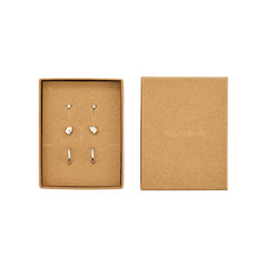 HALO gift set, earrings 3-in-1 set, silver-plated