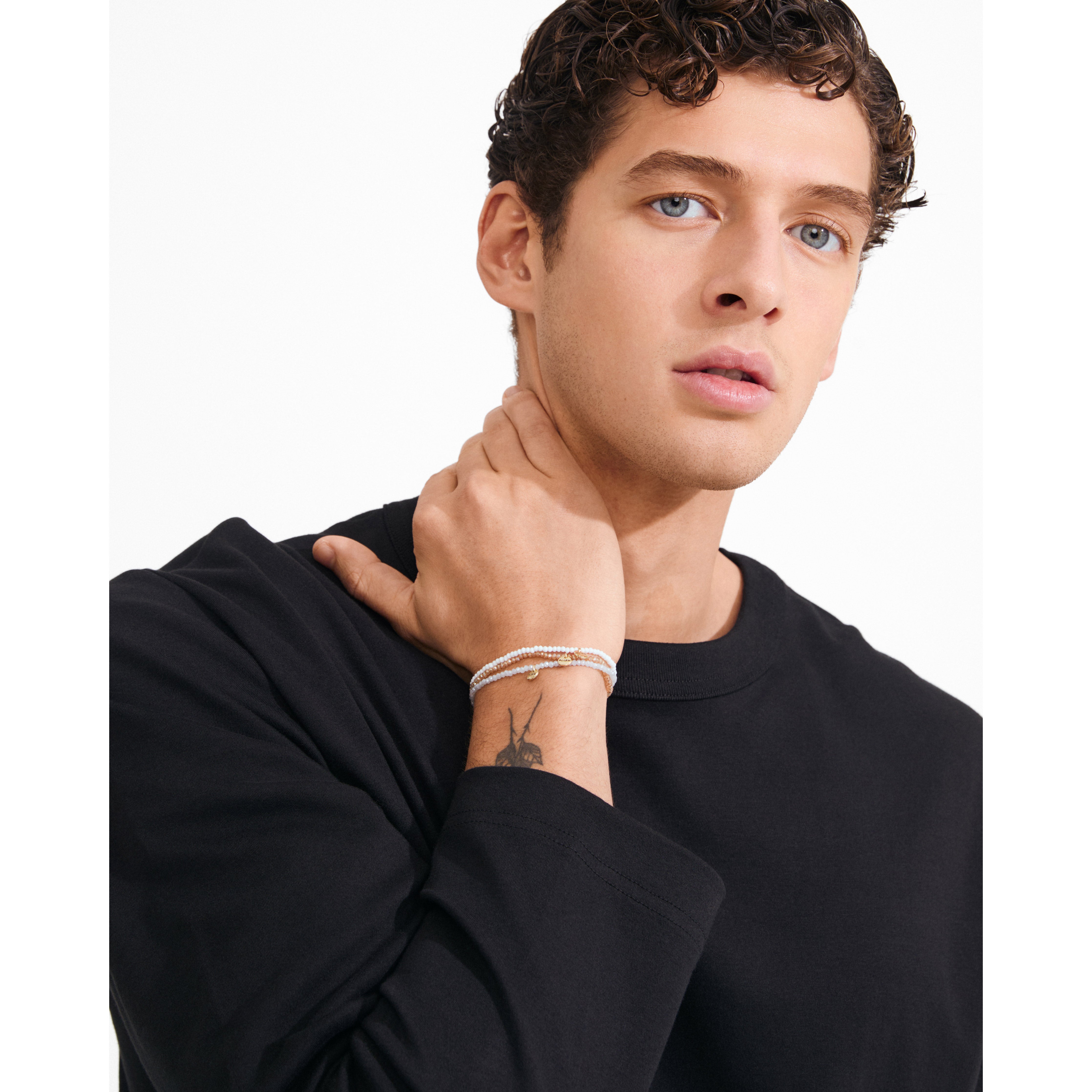 INDIGO Armband grau-mix, 3-in-1 Set, vergoldet