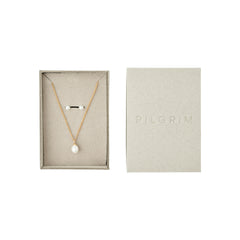 EVENA presentset, halsband & örhängen, guldpläterade