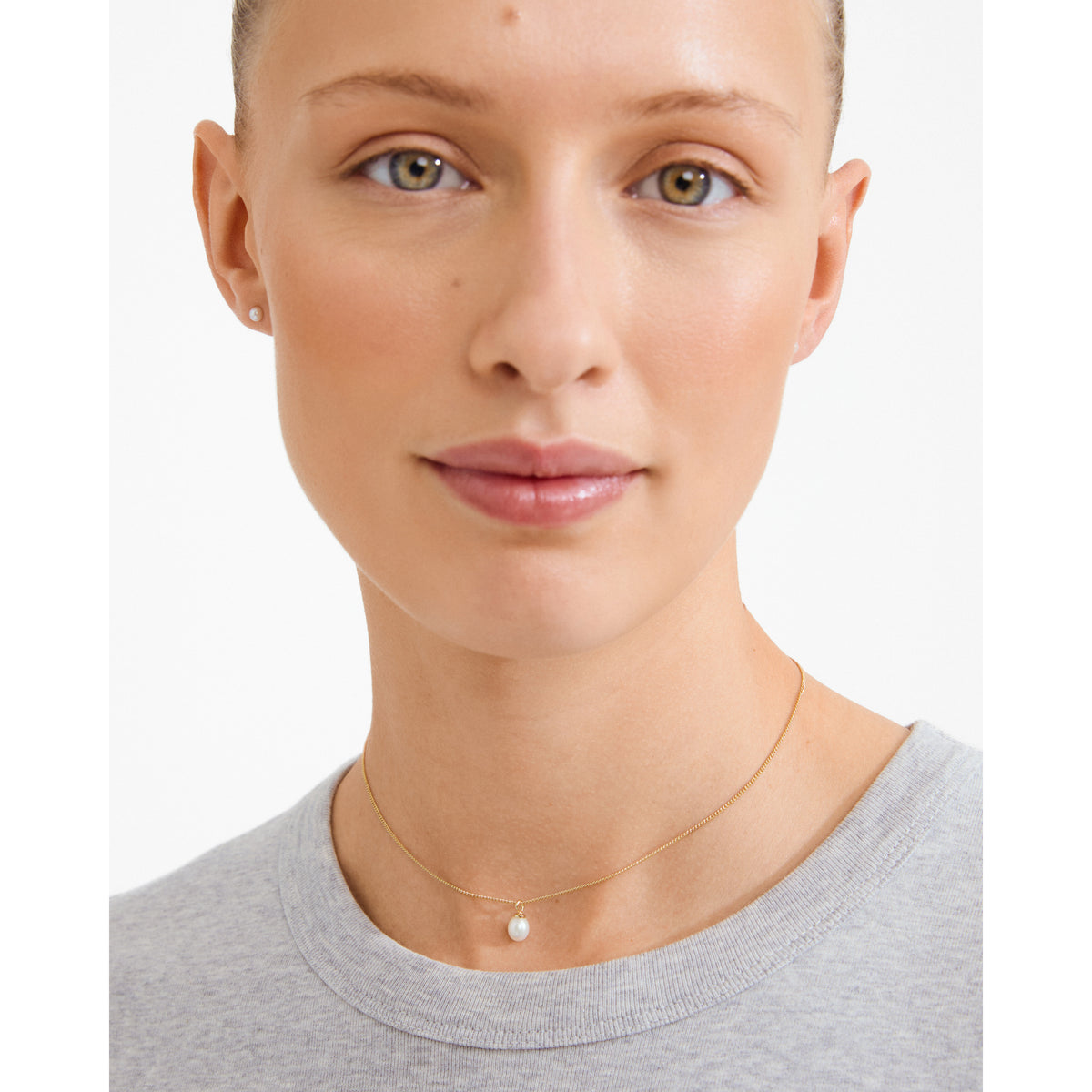 EVENA presentset, halsband & örhängen, guldpläterade
