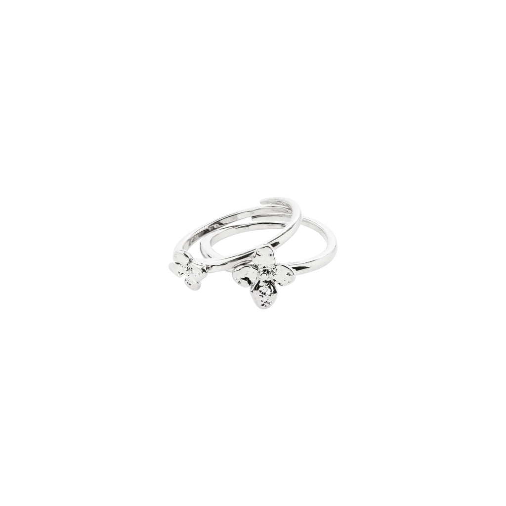 SANINE presentset, ringar & örhängen, silverpläterade