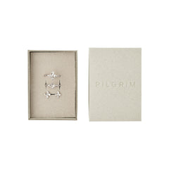 SANINE presentset, ringar & örhängen, silverpläterade