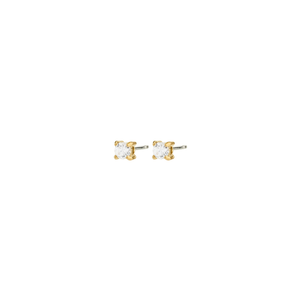 RAVI crystal earstuds gold-plated