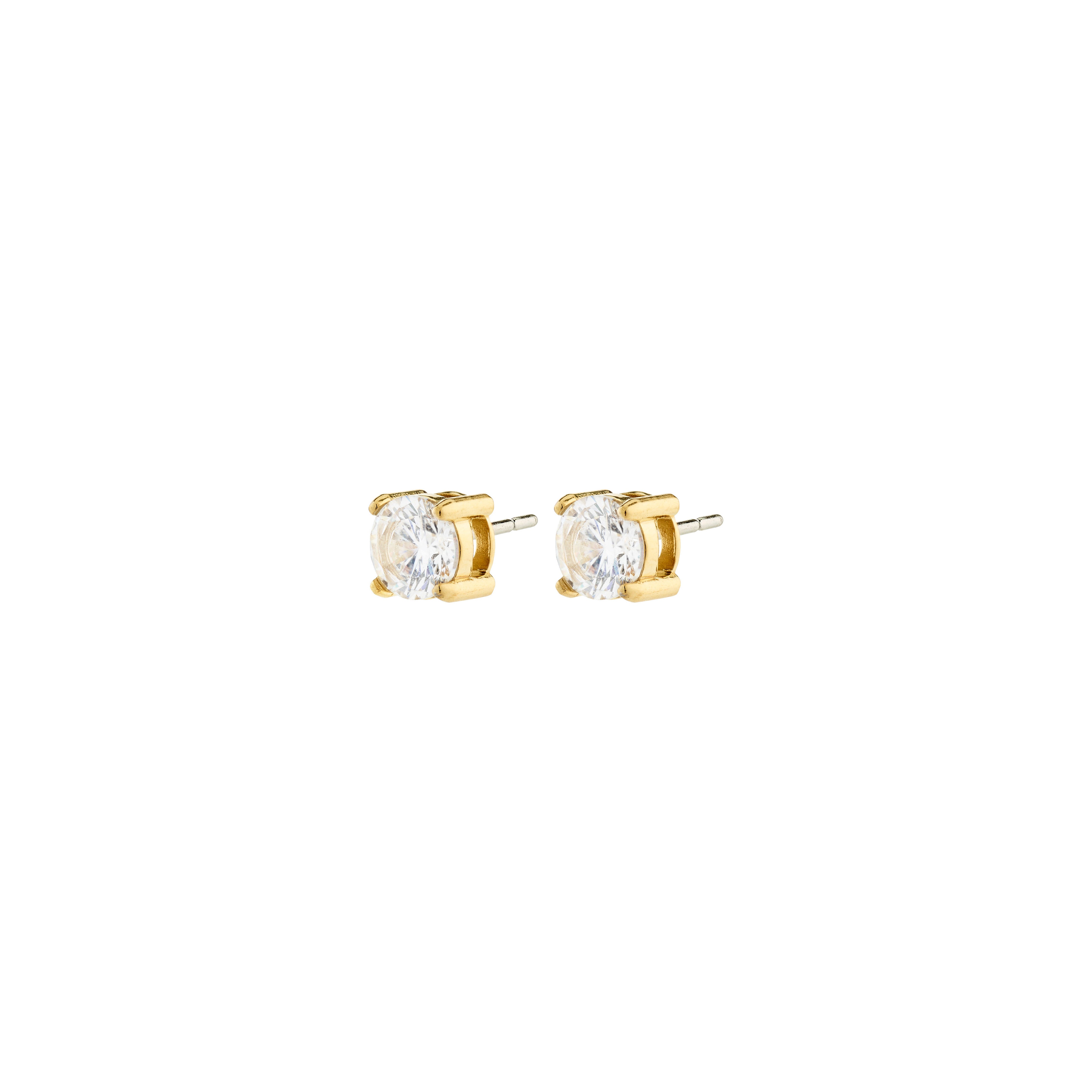 RAVI crystal earstuds gold-plated