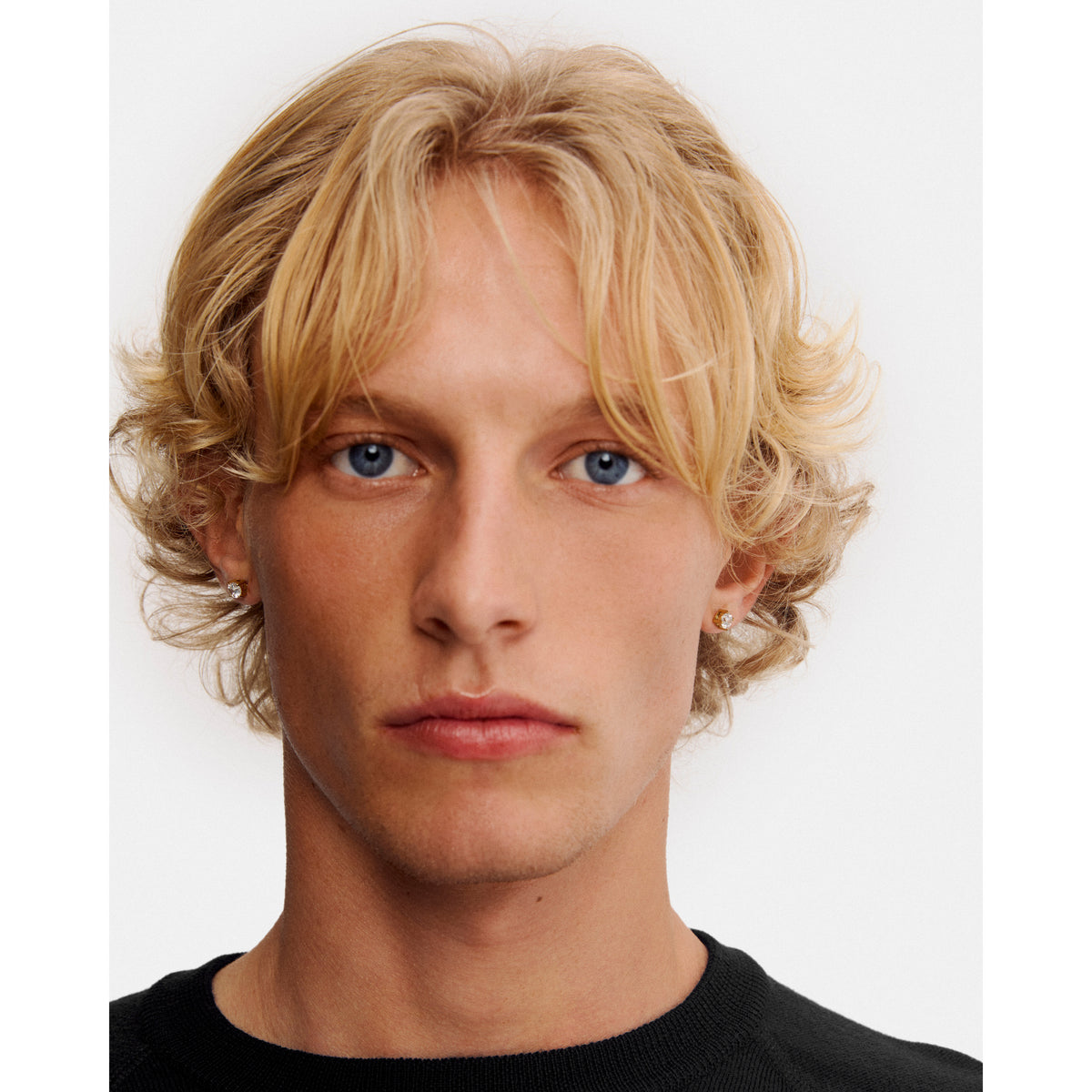 RAVI krystal ørestikker guldbelagt