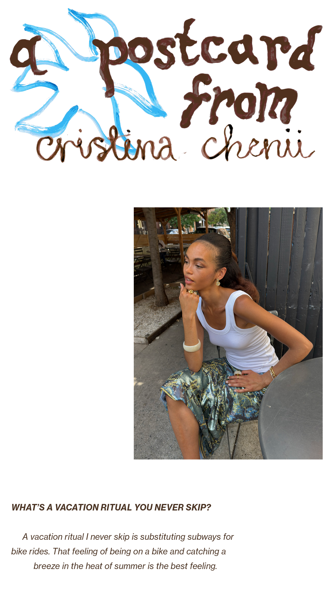 A Postcard From Cristina Chenii Landingpage Mobile 1