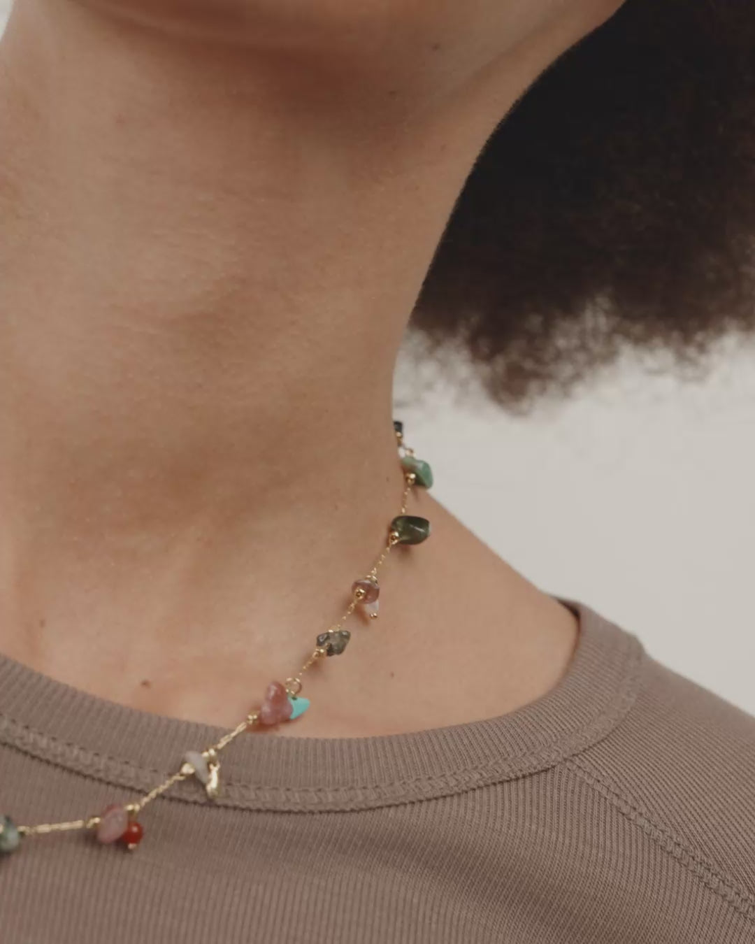 HERE necklace gold-plated/multi
