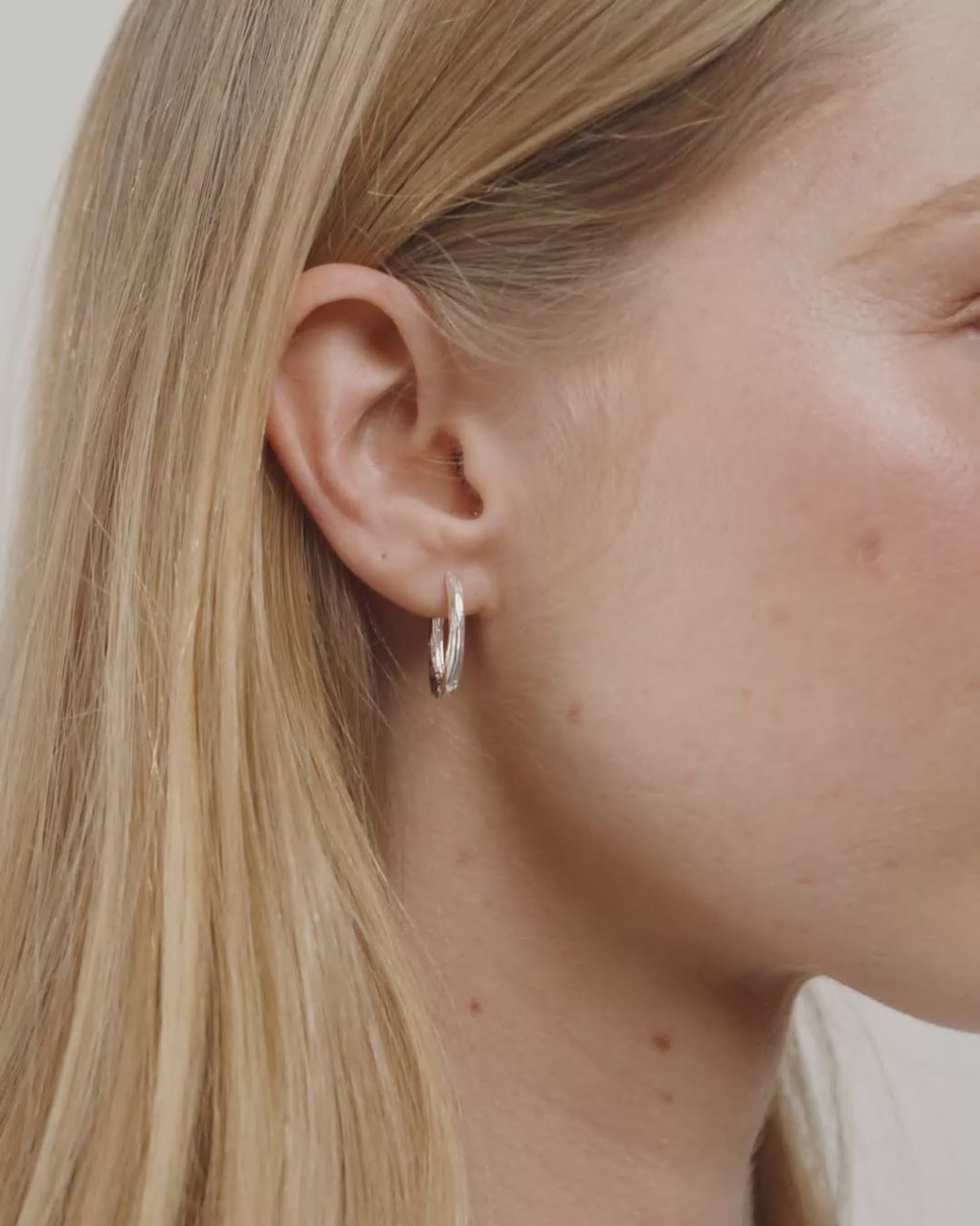 NOW hoop earrings silver-plated
