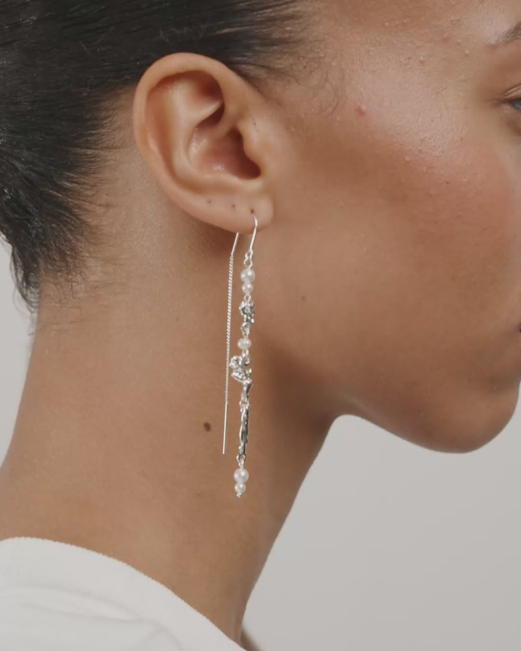 SLOAN chain earrings silver-plated
