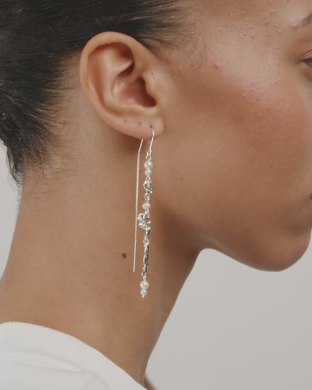SLOAN chain earrings silver-plated
