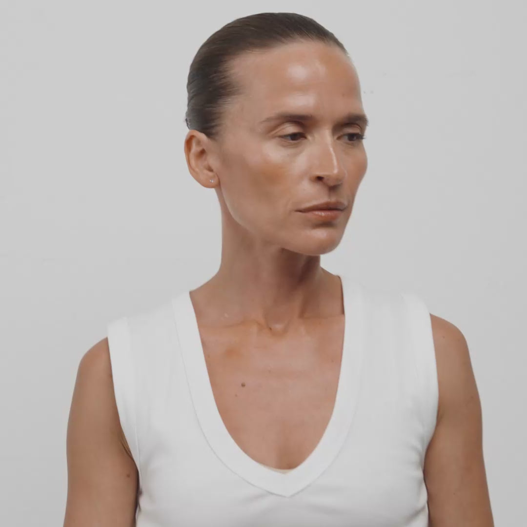 SYLVIE små krystal øreringe sølvbelagt
